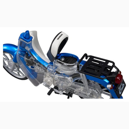 Honda Plastic Model Kit Kaitanics Super Cub 110 Glint Wave Blue Metalic - Image 3