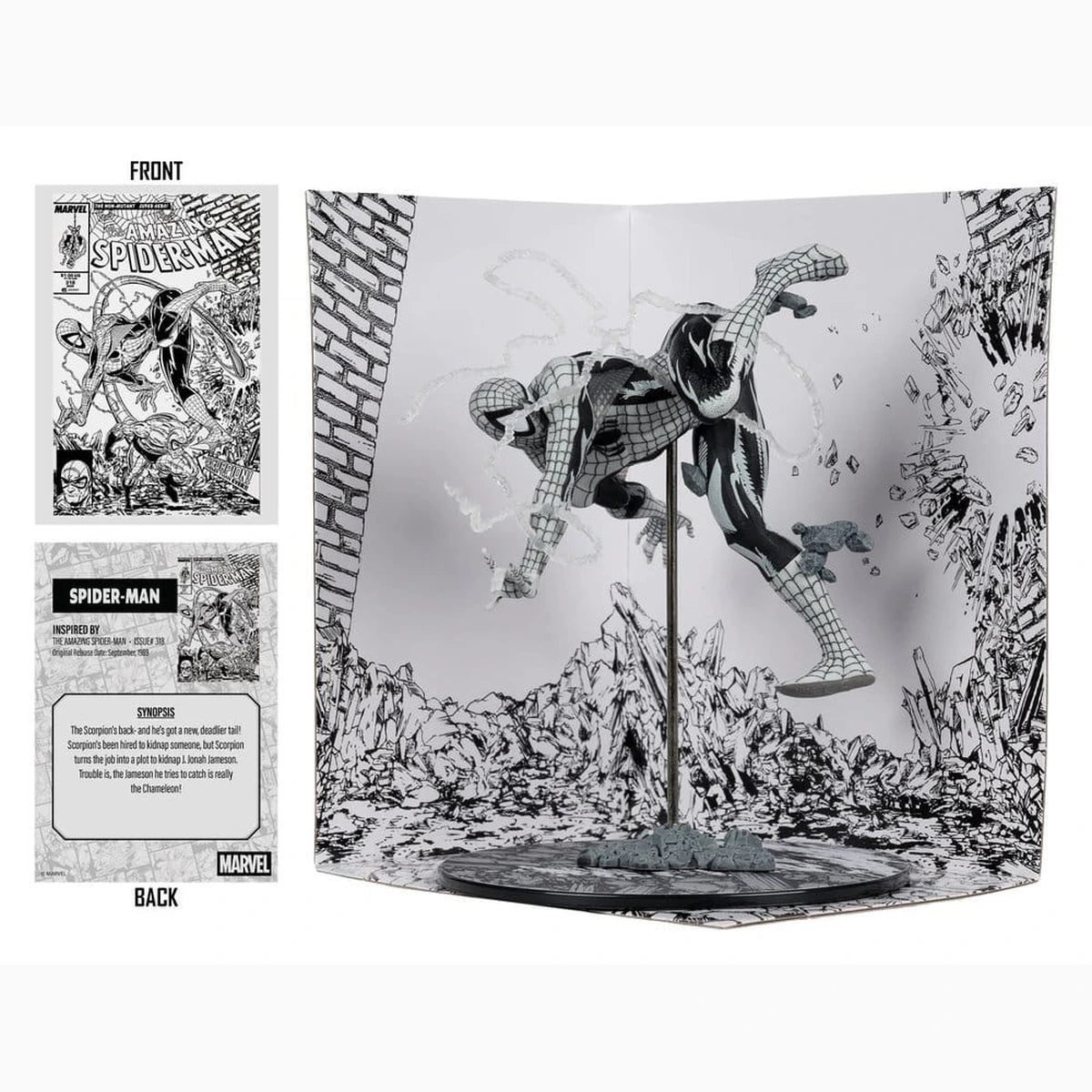 Marvel statuette PVC !/10 Spider-Man (Line Art) (The Amazing Spider-Man #318) (Gold Label) 17 cm - Image 3
