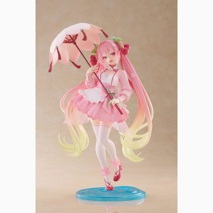 Hatsune Miku AMP statuette PVC Newley Written Sakura Miku Sakura Dress Ver. 21 cm - Image 4