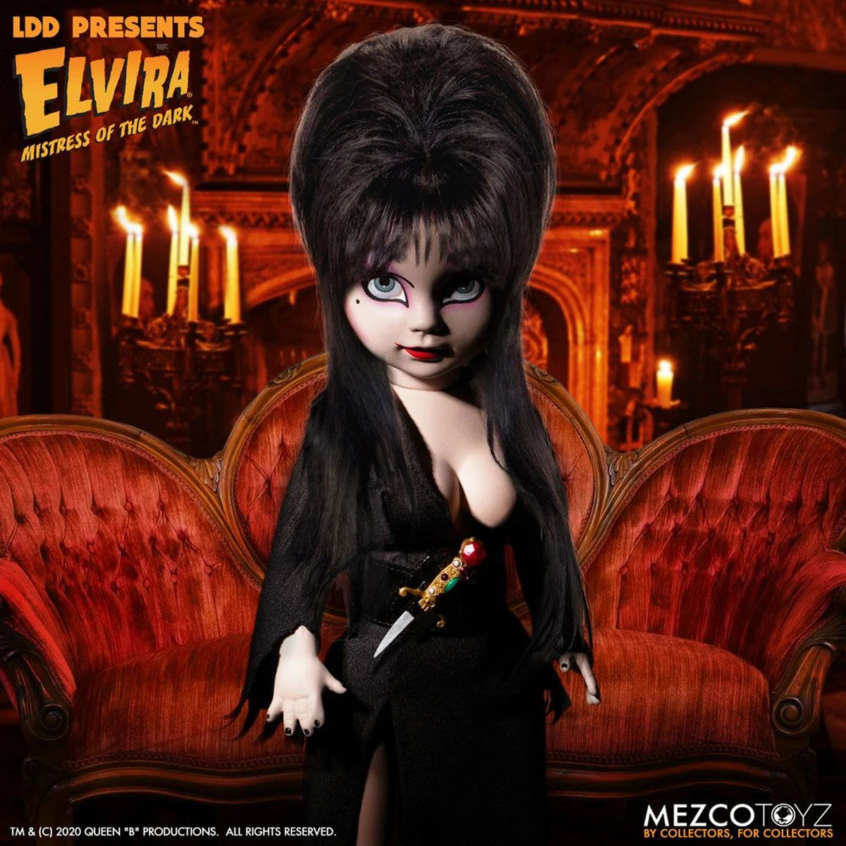 Elvira maîtresse des ténèbres Living Dead Dolls poupée Elvira 25 cm - Image 5