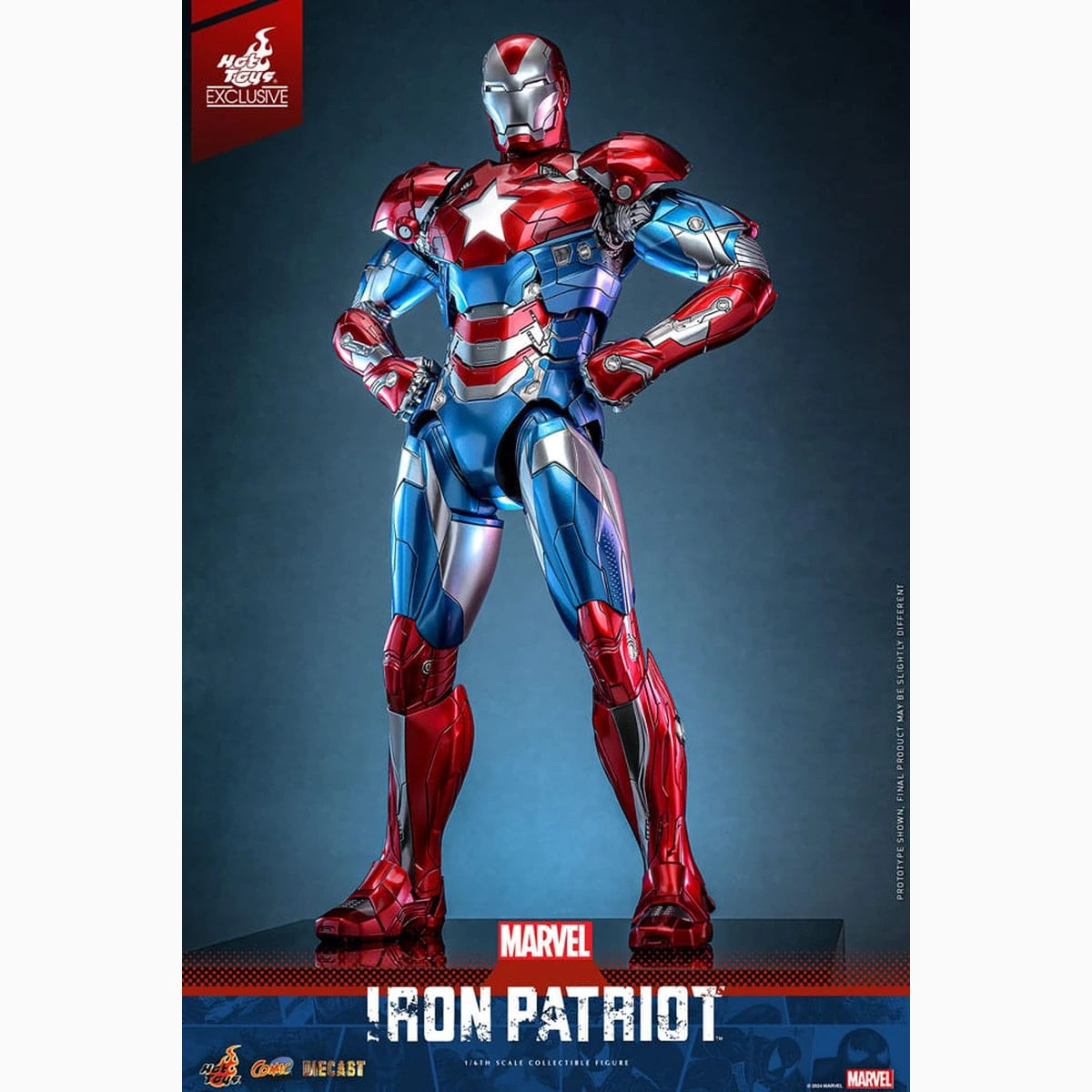 Marvel figurine Comic Masterpiece Diecast 1/6 Iron Patriot Hot Toys Exclusive 32 cm - Image 5
