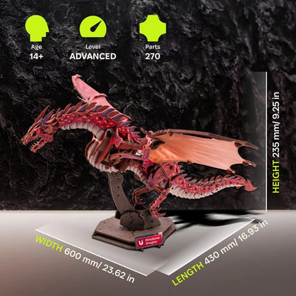 Ugears maquette en bois 3D Firestorm Dragon 43 cm - Image 3