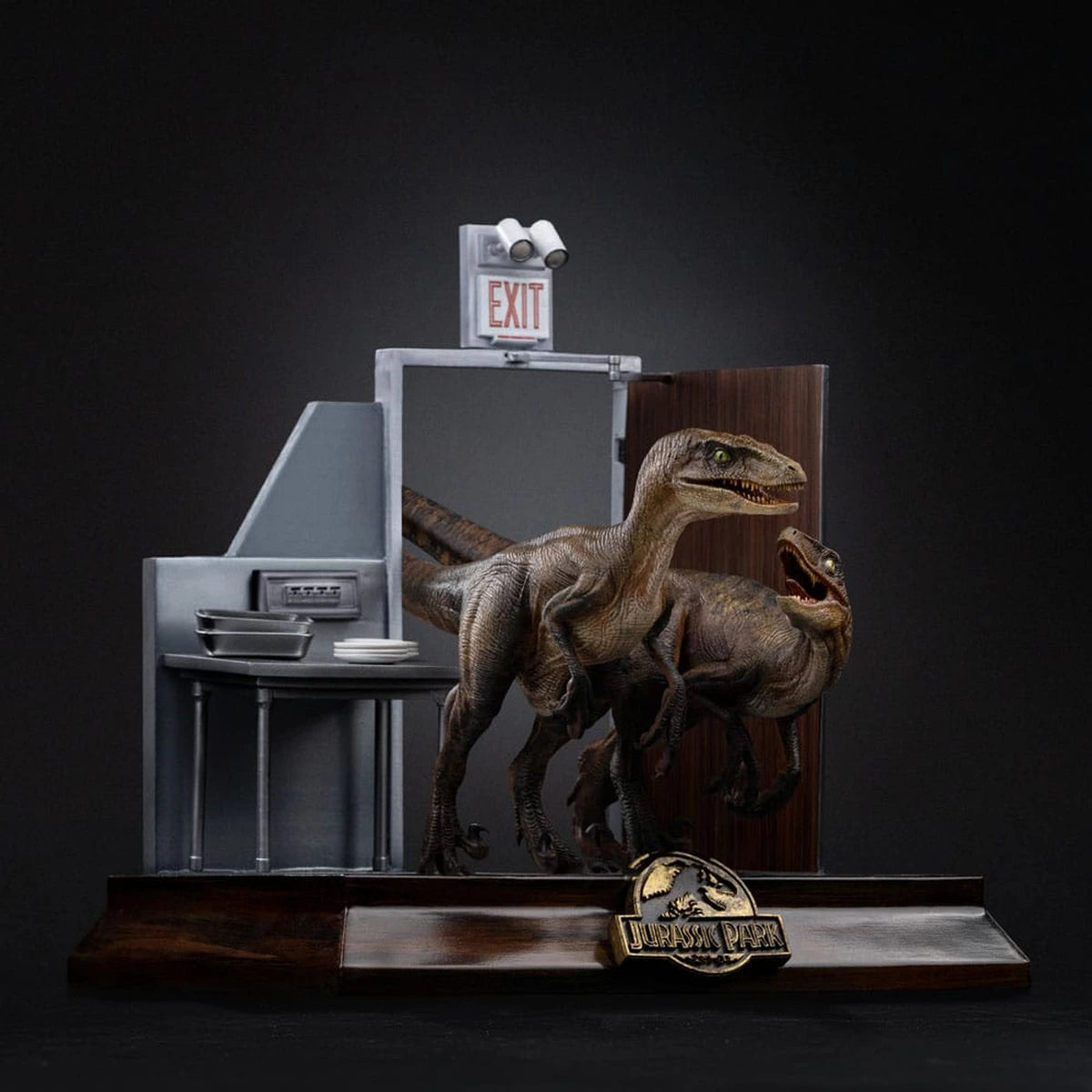 Jurassic Park statuette 1/10 Art Scale Raptors at the Kitchen's Door 28 cm - Image 3
