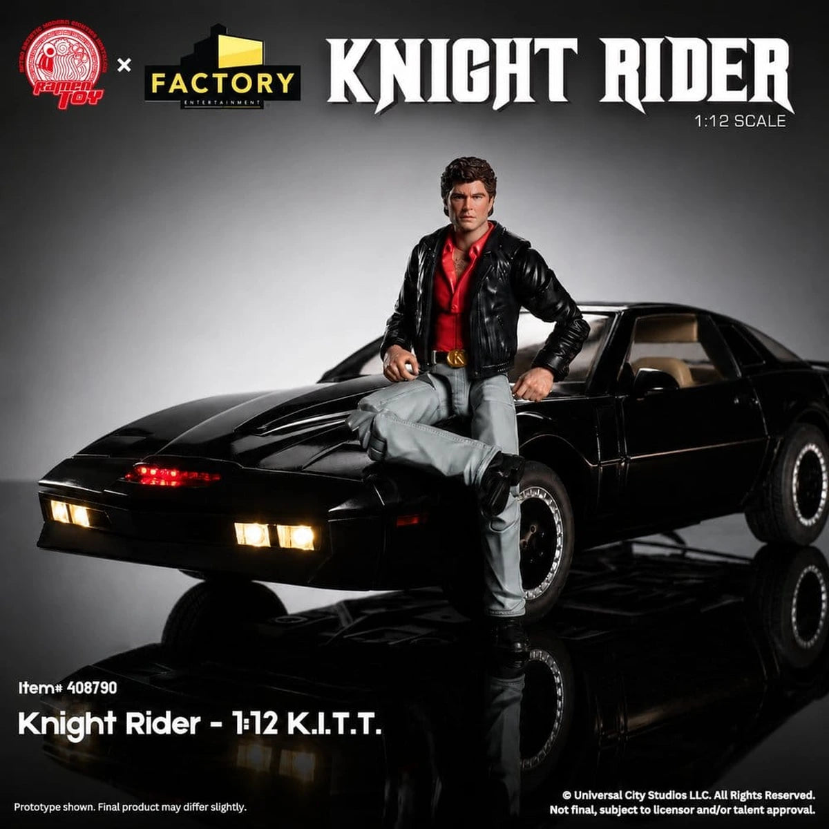 Knight Rider figurine 1/12 K.I.T.T. avec Michael Knight - Image 3