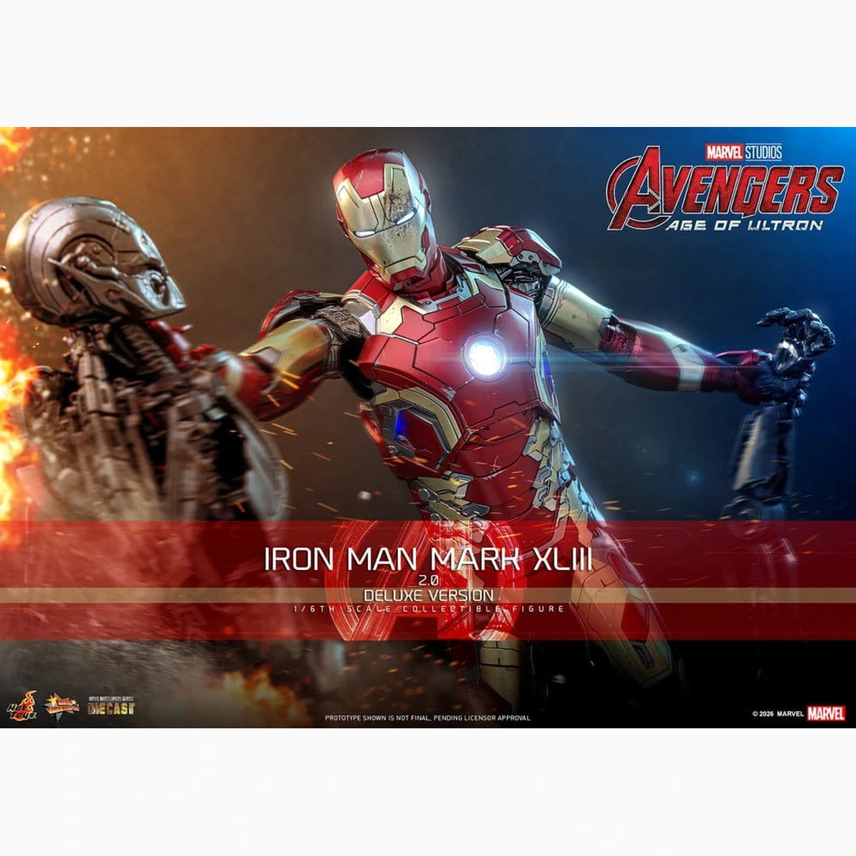 Avengers : L'Ère d'Ultron figurine Movie Masterpiece Diecast 1/6 Iron Man Mark XLIII (2.0) (Deluxe Version) 32 cm - Image 3