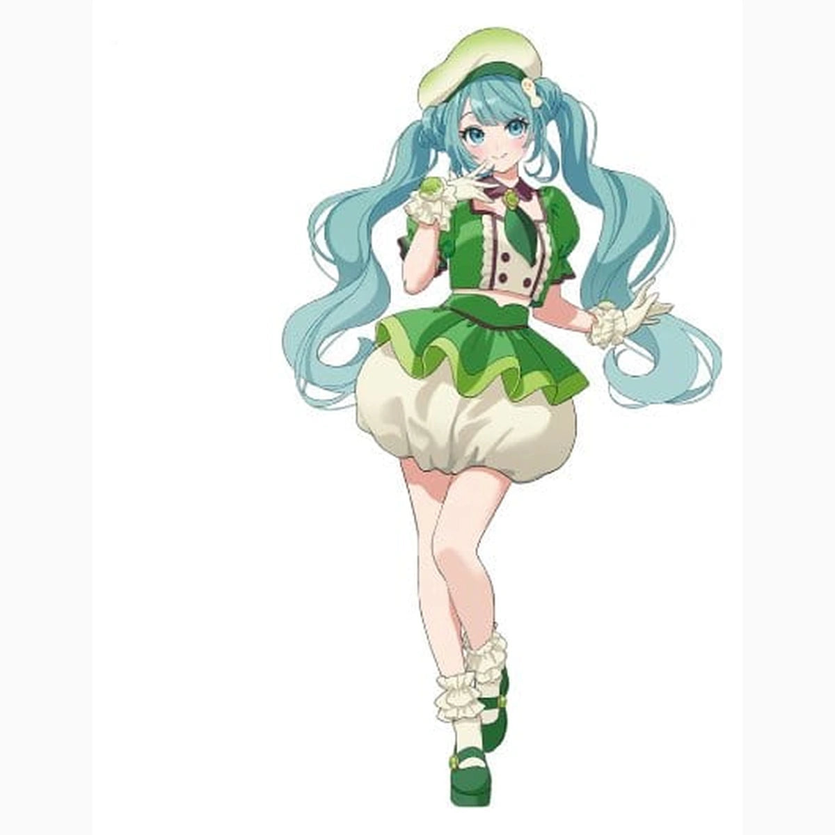 Hatsune Miku x Tirol Choco Collaboration figurine PVC Matcha Mochi Ver. 19 cm - Image 1
