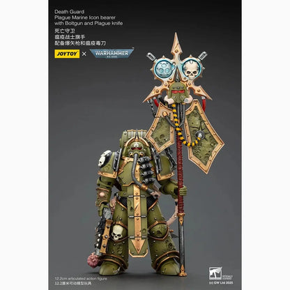 Warhammer 40,000 figurine Death Guard Plague Marine Icon bearer with Boltgun and Plague knife 12 cm - Image 4