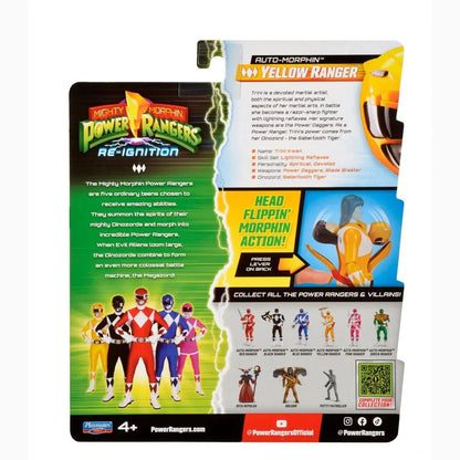 Power Rangers Figurine Auto-Morphin Yellow Ranger 12 cm - Image ajoutée 18