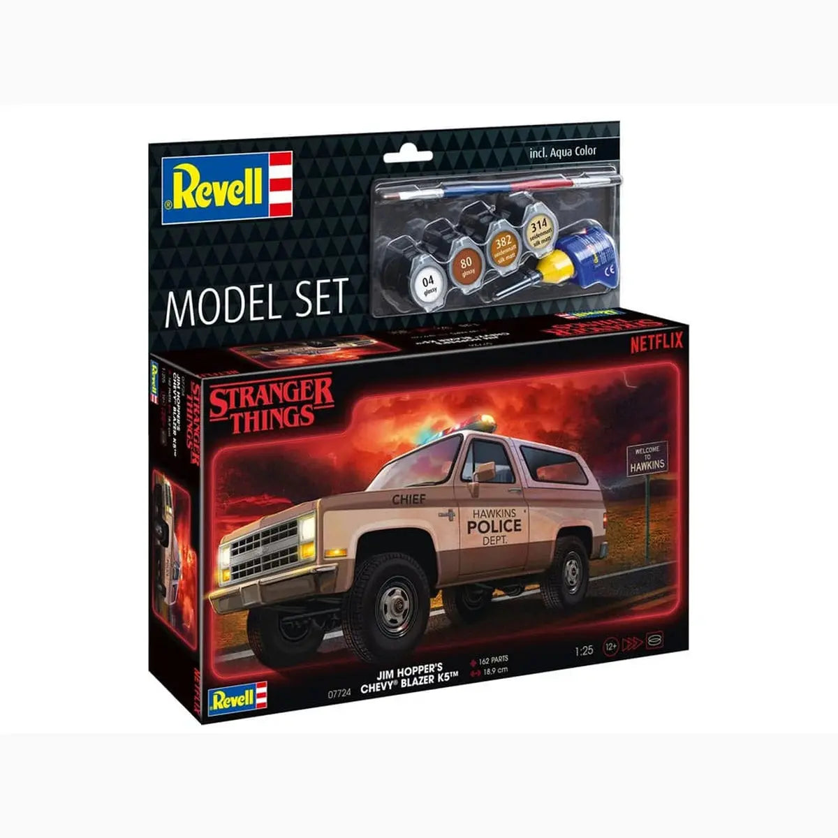 Stranger Things kit complet maquette 1/25 1985 Chevrolet K5 Blazer (Aqua Color) 19 cm - Image 6