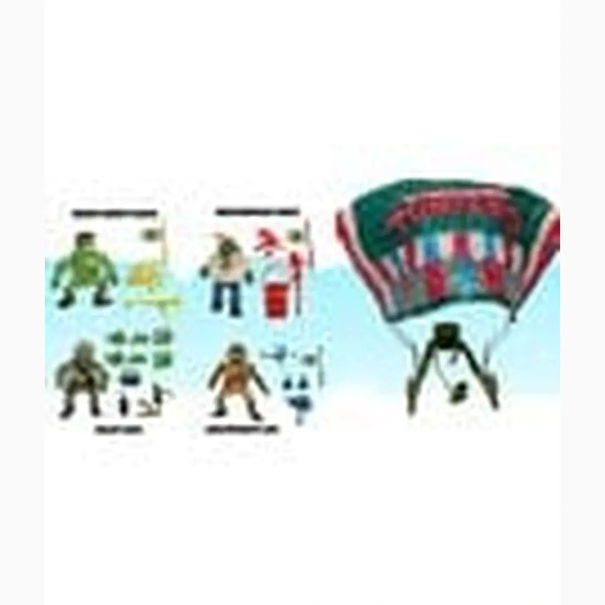 Tortues Ninja Classic figurines pack de 4 Sewer Heroes avec Parachute - Image ajoutée 3