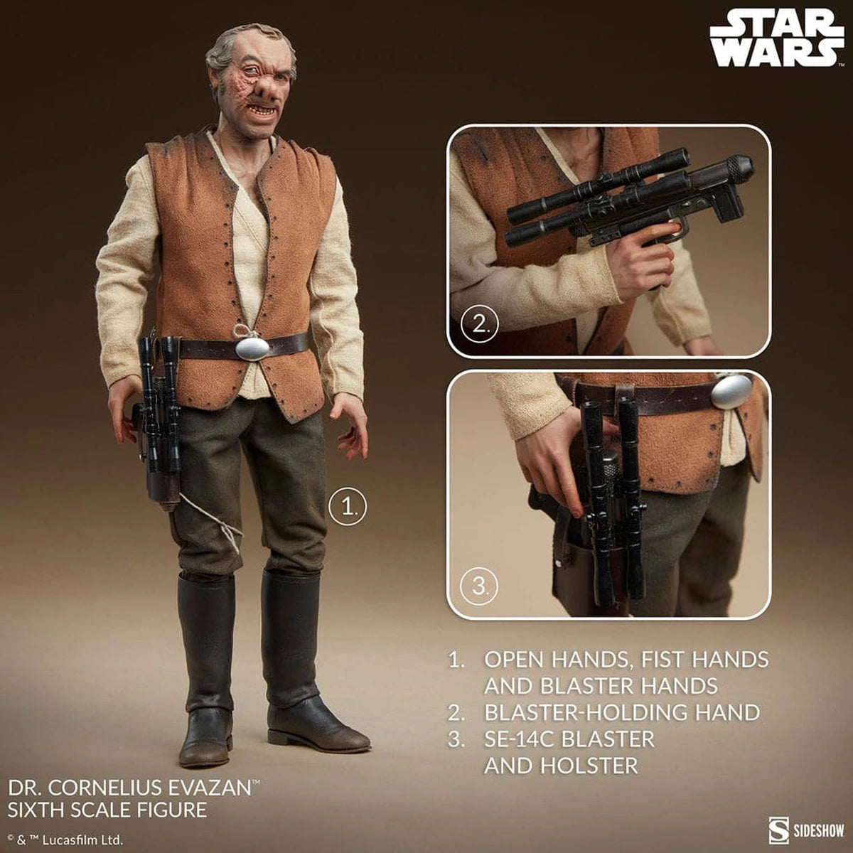 Star Wars Episode IV figurine Scum & Villainy 1/6 Doctor Cornelius Evazan 30 cm - Image 7
