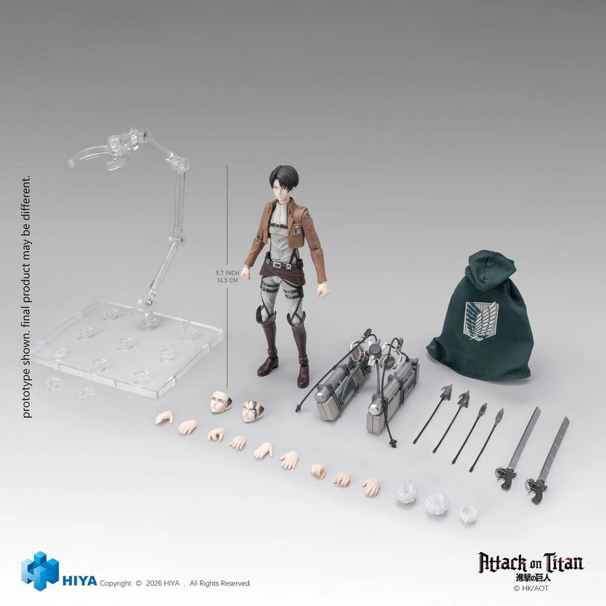 Attack on Titan Exquisite Basic Series figurine 1/12 Levi Ackerman 15 cm - Image 5