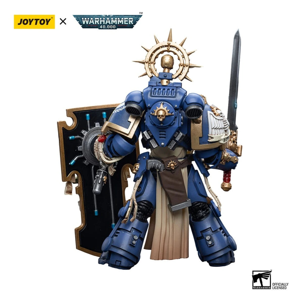 Warhammer 40k figurine 1/18 Ultramarines Primaris Captain with Relic Shield and Power Sword 12 cm - Image 3
