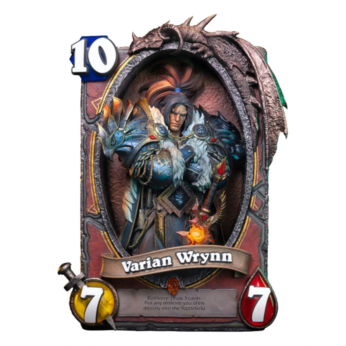 Hearthstone statuette 3D Art Frame Varian Wrynn 31 cm - Image 1
