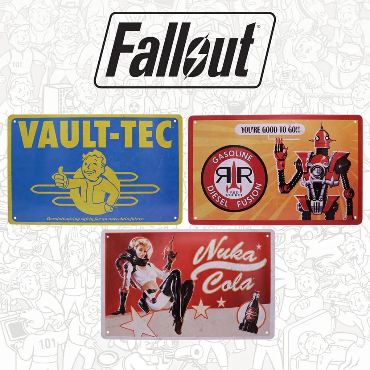 Fallout Set de 3 panneau métal Brands - Image 4