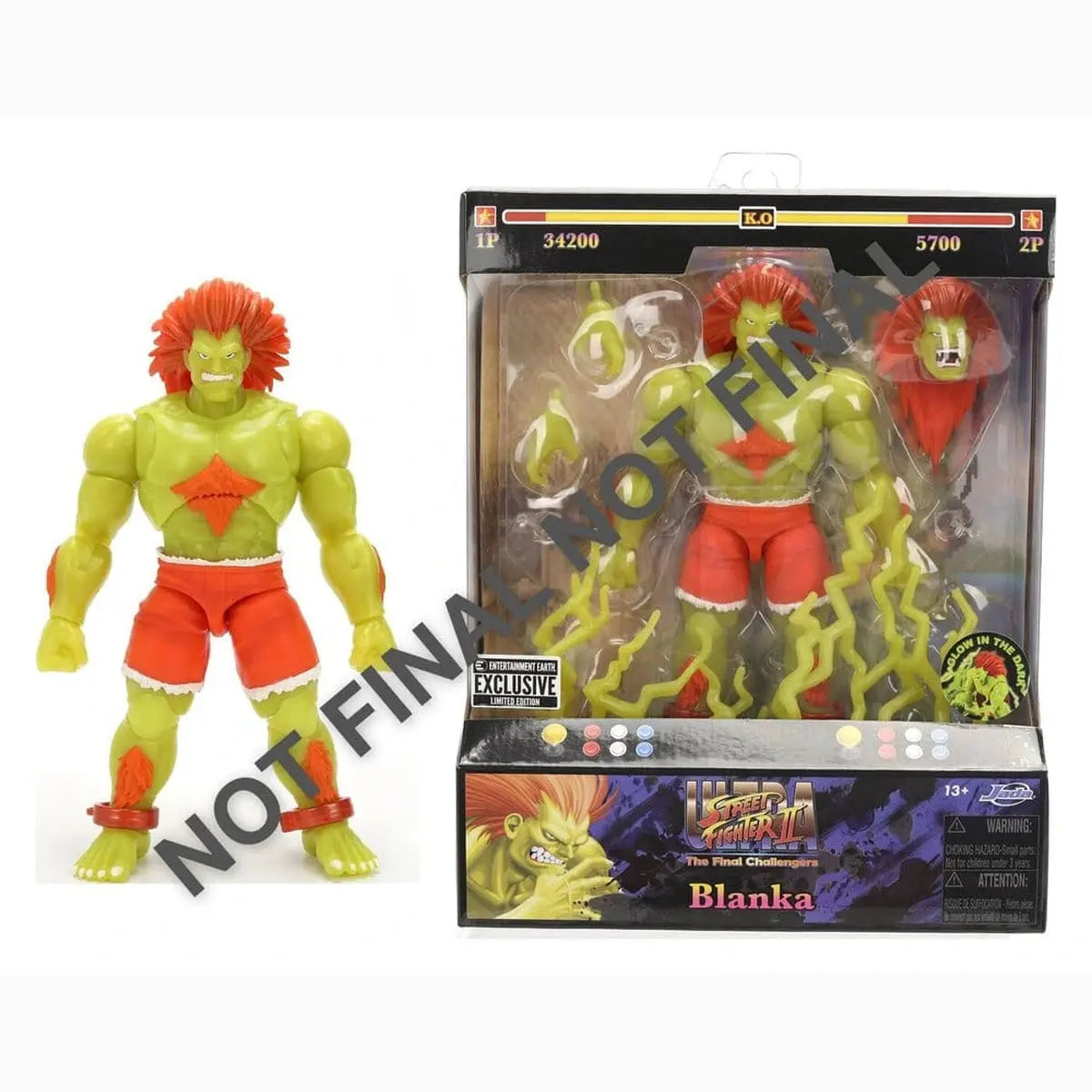 Street Fighter figurine II Blanka GID 19 cm - Image 1