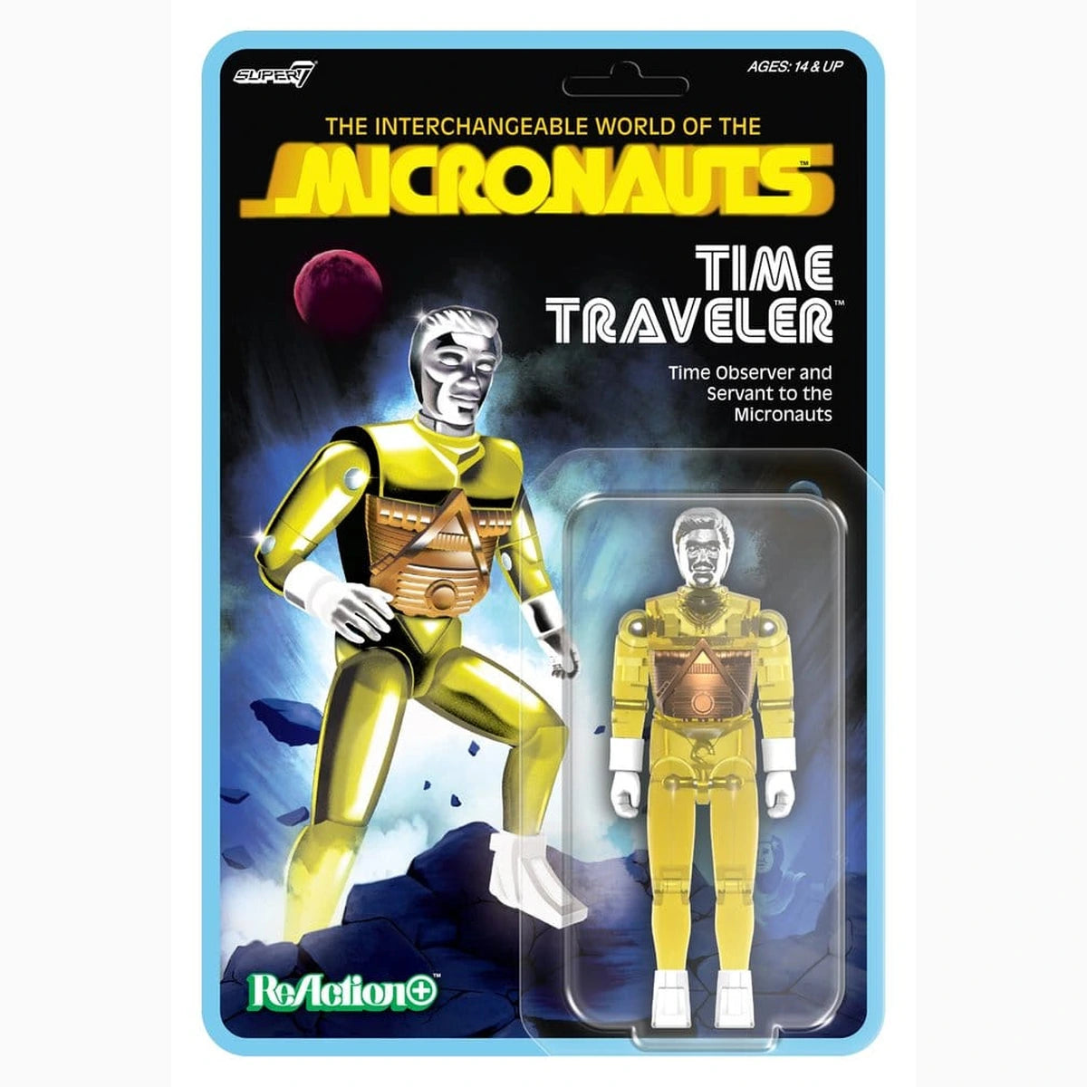 Micronauts figurine ReAction+ Wave 03 Time Traveler (Translucent Yellow) 10 cm - Image 3