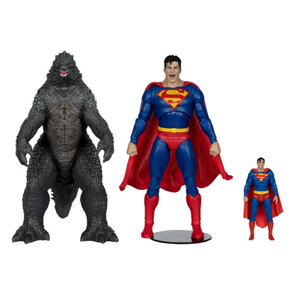 DC Justice League Monsterverse DC Multiverse pack de 2 figurines Superman Vs. Godzilla 30 cm - Image 1
