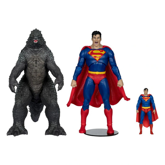 DC Justice League Monsterverse DC Multiverse pack de 2 figurines Superman Vs. Godzilla 30 cm - Image 1