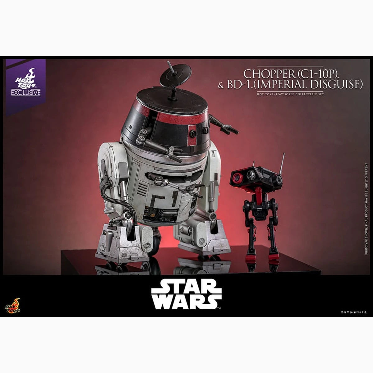 Star Wars figurine set 1/6 Chopper (C1-10P&trade;) & BD-1&trade; (Imperial Disguise) 18 cm & 8 cm - Image 3