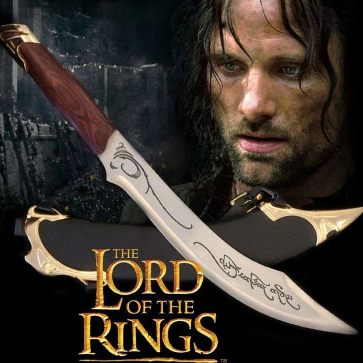 Le Seigneur des Anneaux réplique 1/1 Couteau elfique d'Aragorn 50 cm - Image 1