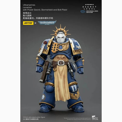Warhammer 40,000 figurine Ultramarines Levantus with Power Sword, Stormshield and Bolt Pistol 13 cm - Image 4