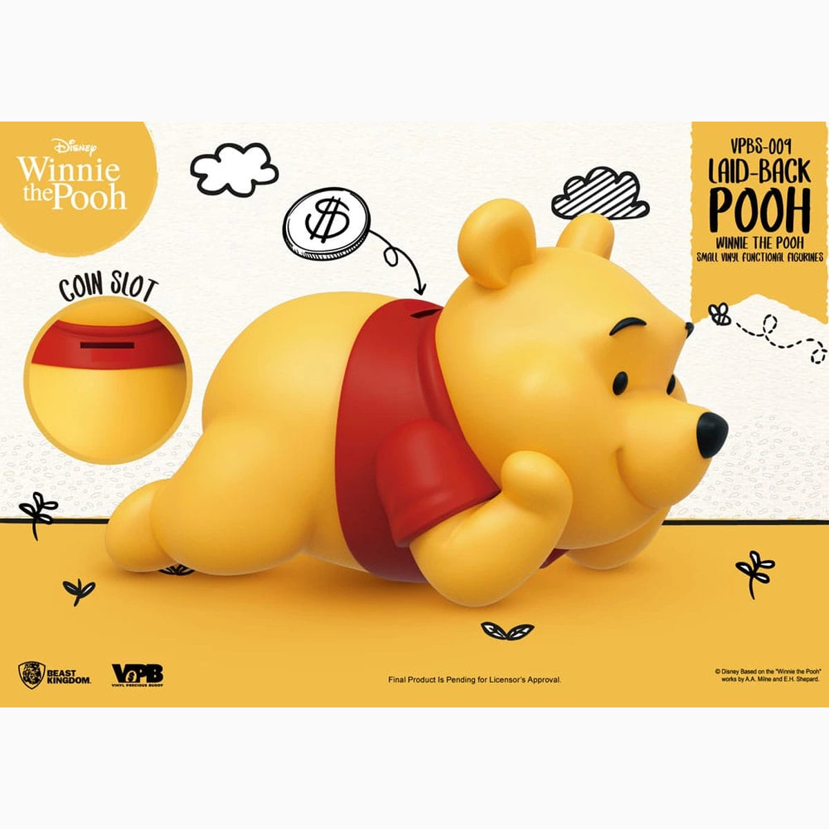 Winnie The Pooh Small Vinyl Piggy Bank tirelire Décontracté Winnie 26 cm - Image 7