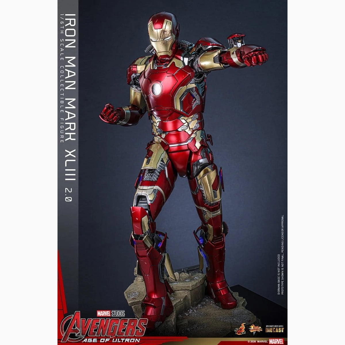 Avengers : L'Ère d'Ultron figurine Movie Masterpiece Diecast 1/6 Iron Man Mark XLIII (2.0) 32 cm - Image 4