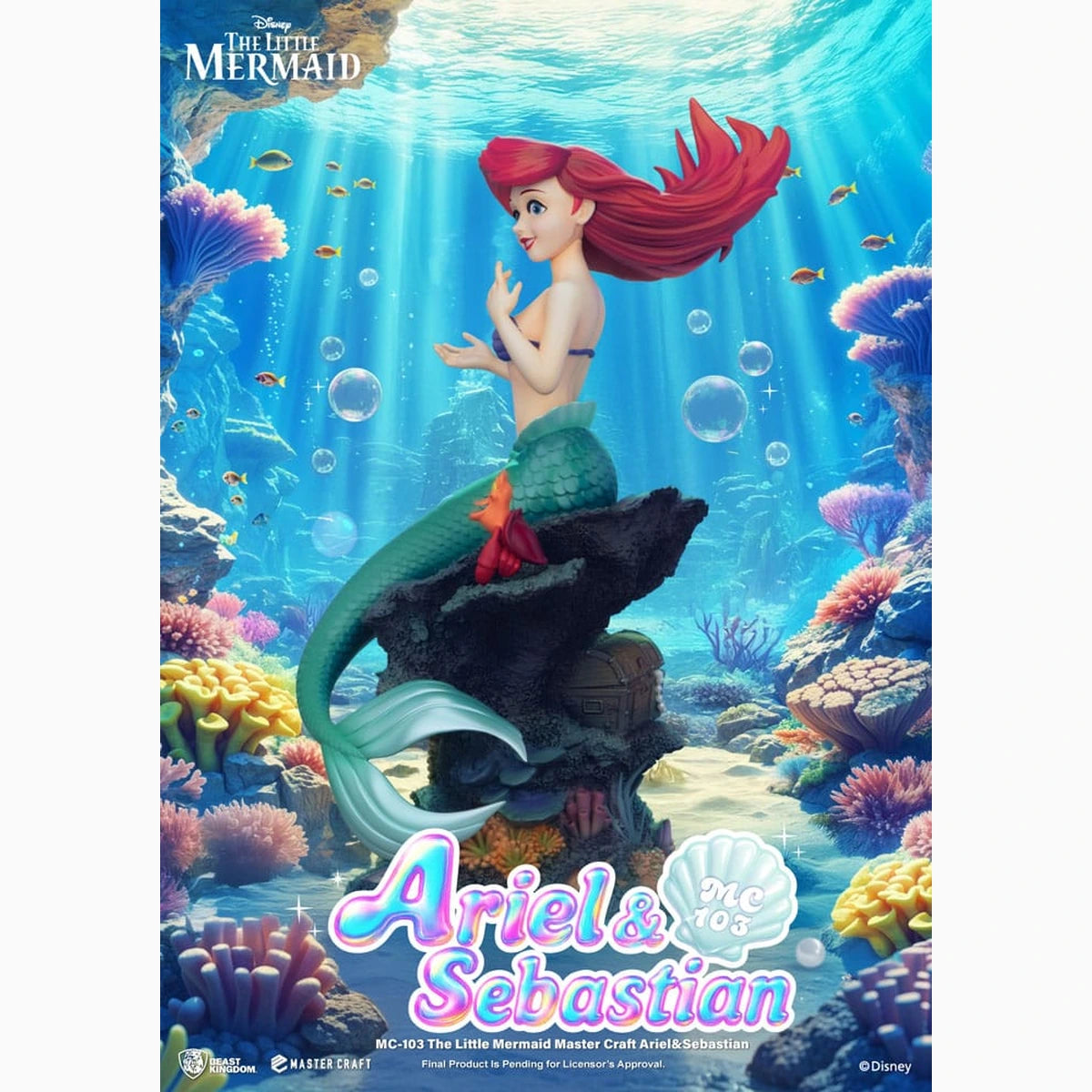 La Petite Sirène statuette Master Craft Ariel & Sébastien 42 cm - Image 6