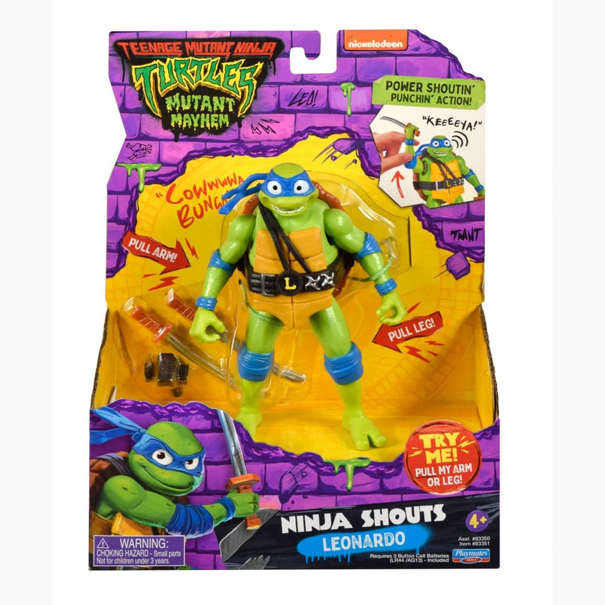 Ninja Turtles: Teenage Years Figurine Ninja Shouts Leonardo 14 cm - Image 3