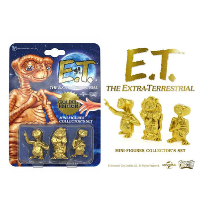 E.T. l´extra-terrestre pack 3 mini figurines Collector's Set Golden Edition 5 cm - Image 1