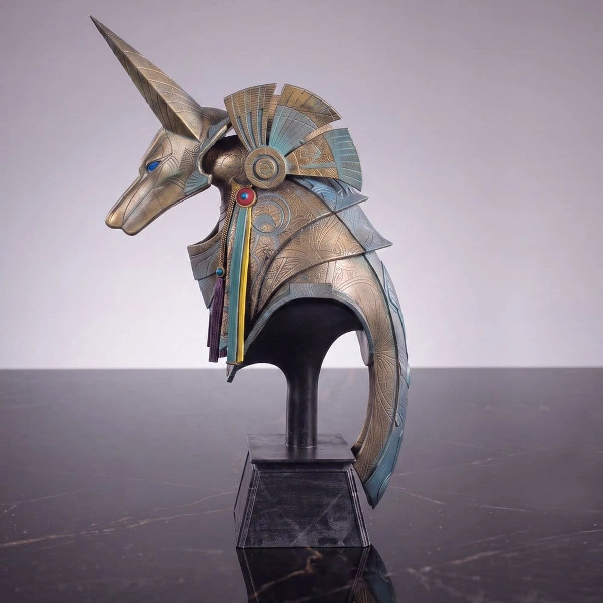 Stargate Desktop Replica réplique de casque Jackal Guard Helmet Anubis 15 cm - Image 7