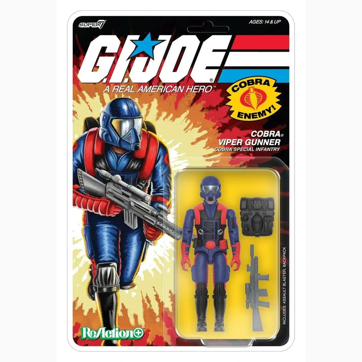 G.I. Joe ReAction+ figurine Wave 09 Cobra Viper Gunner - Image 1