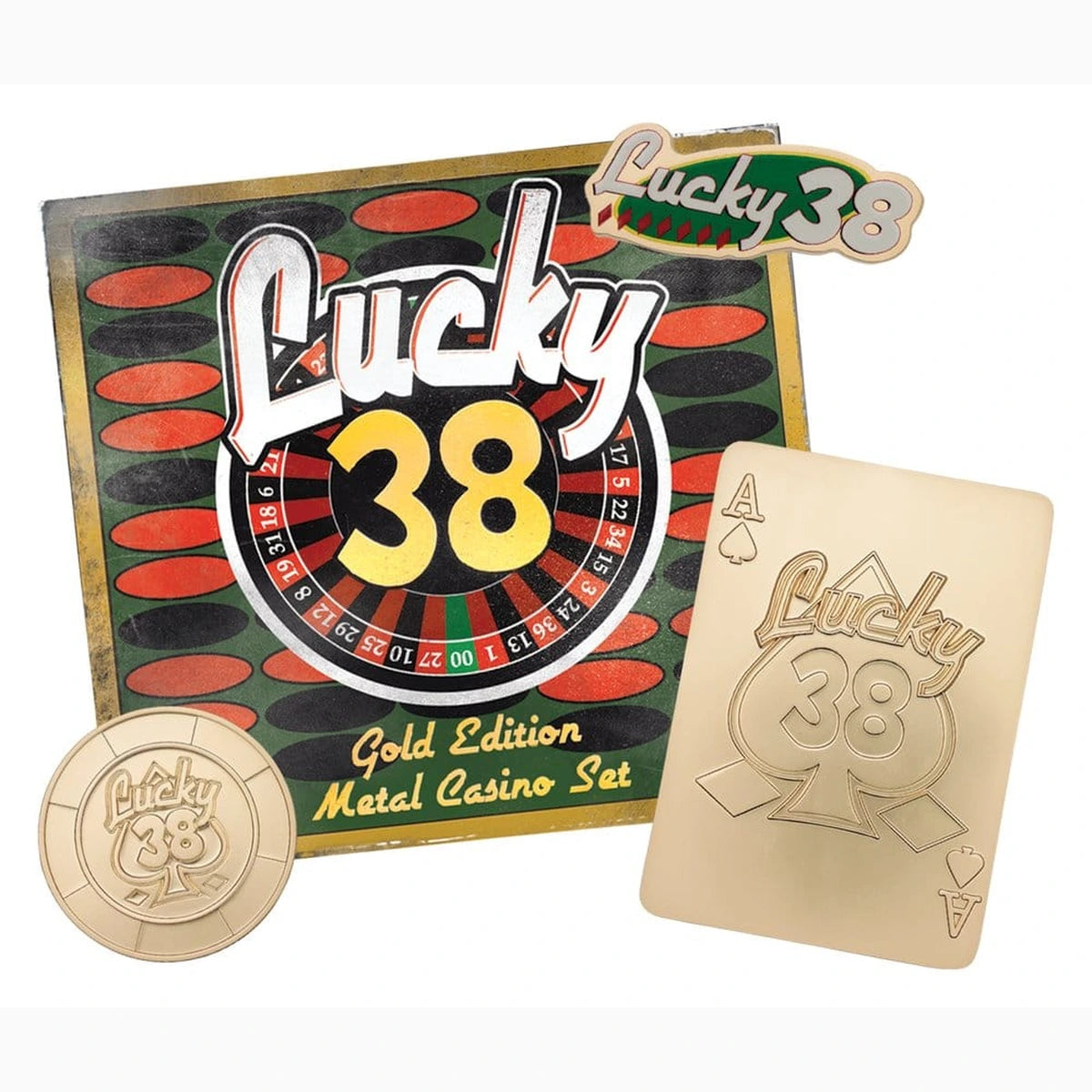 Fallout: New Vegas réplique Lucky 38 Imitation Gold Casino Set Limited Edition - Image 1