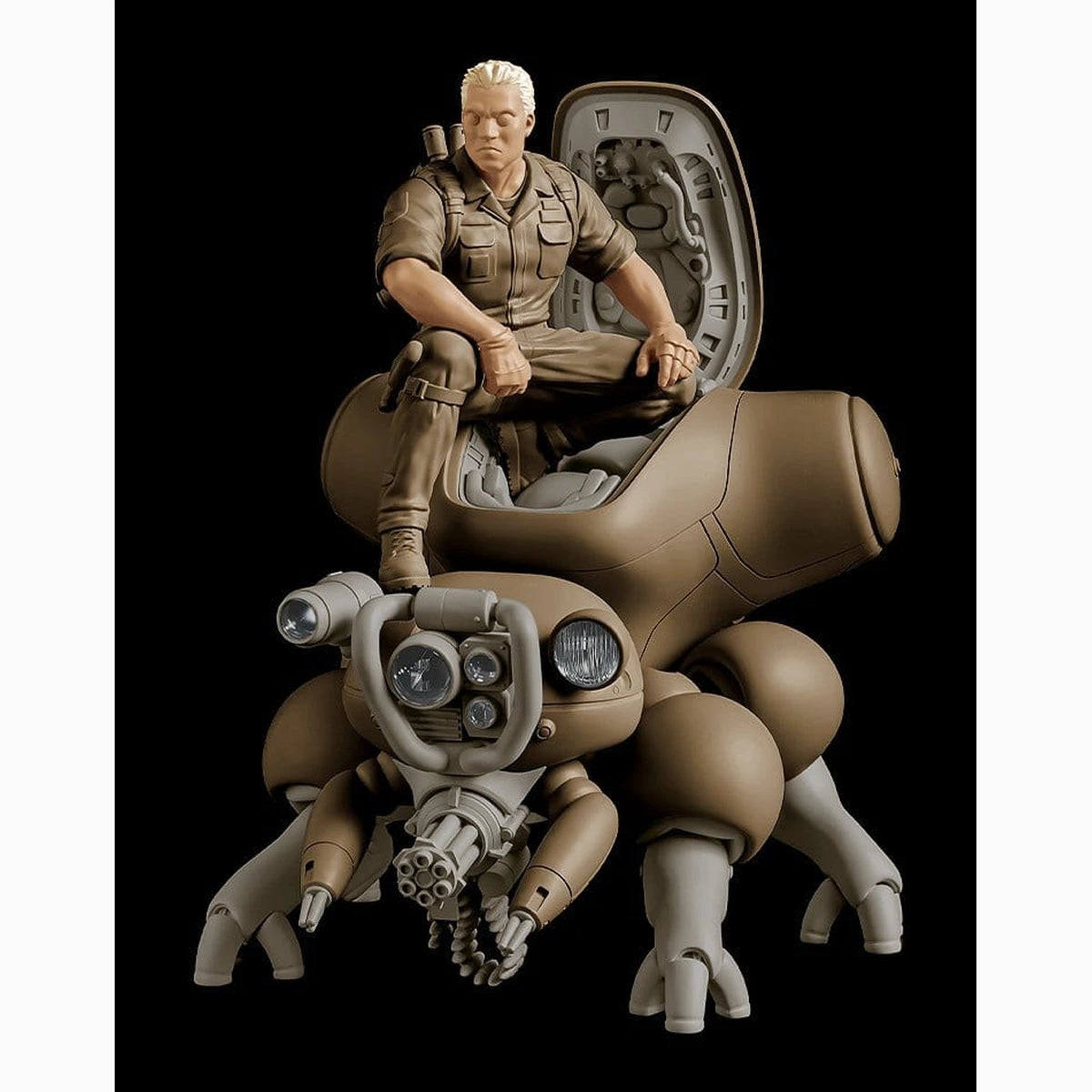 Ghost in the Shell Plastic Model Kit PLAMAX minimum factory Batou avec Fuchikoma 8 cm - Image 3