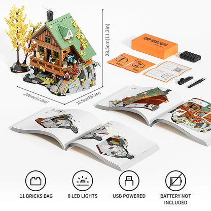 Lumibricks Retro House 10007 Mountain Cabin 2255Pcs - Image 4