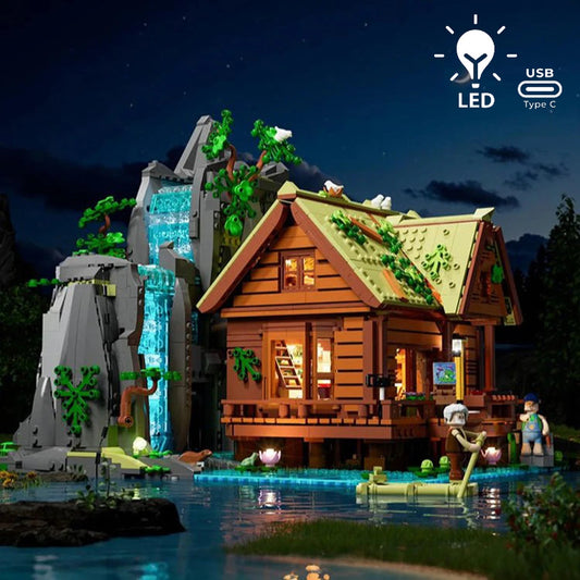 Lumibricks Retro House 10010 Waterfall Cabin - Image 1