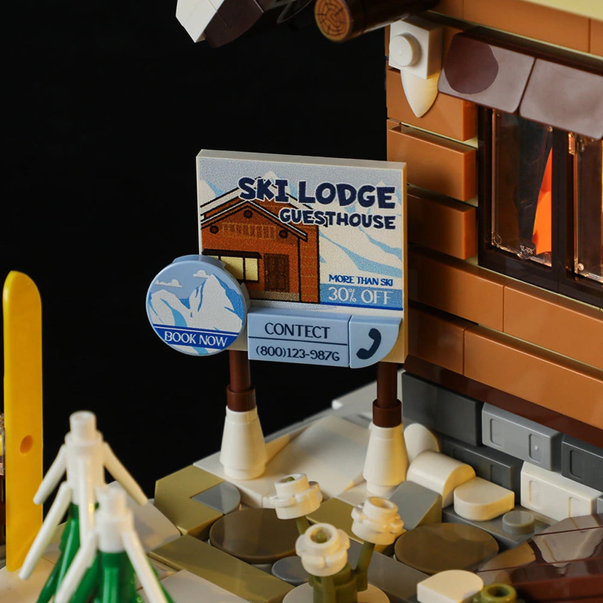 Lumibricks Retro House 10008 Ski Lodge - Image 4