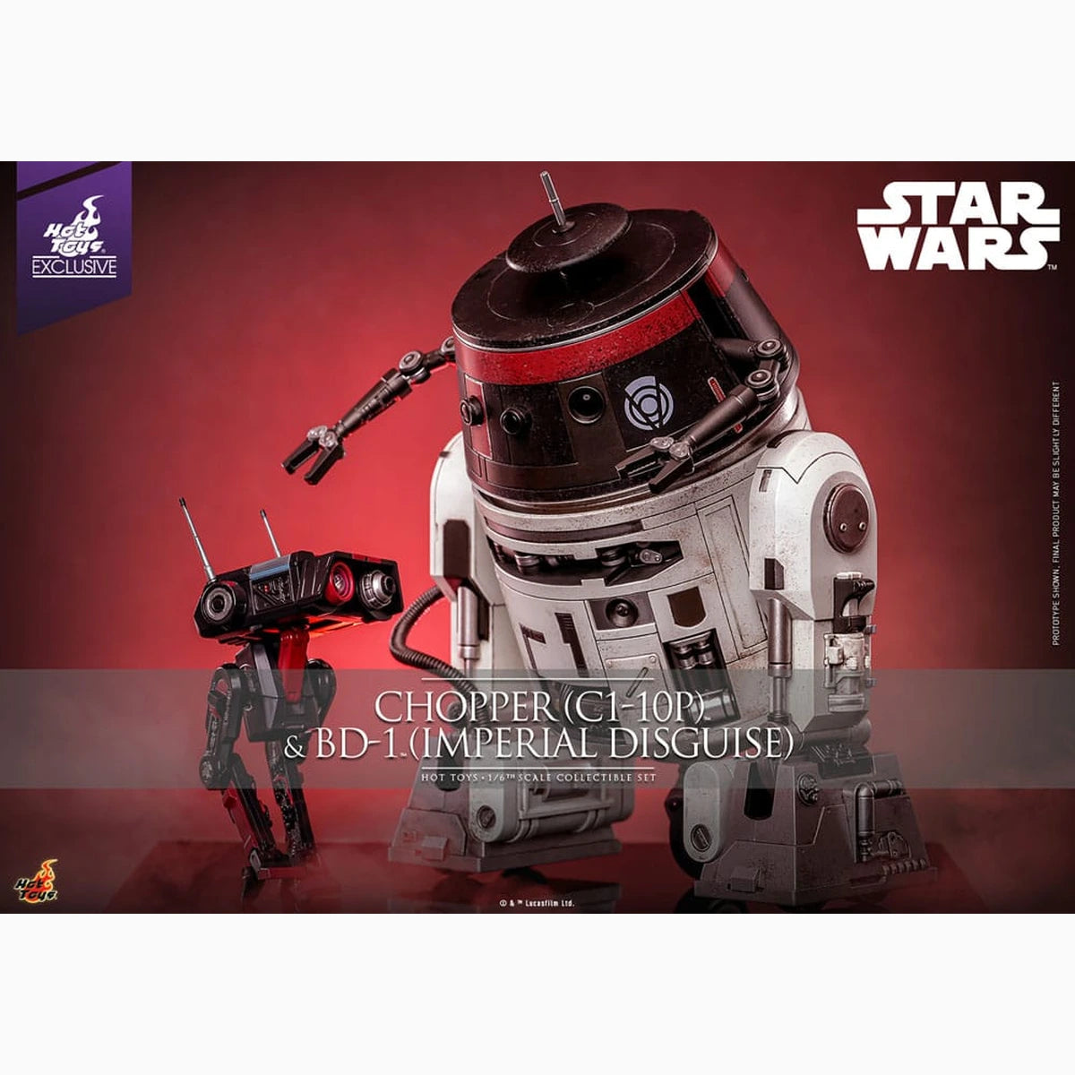 Star Wars figurine set 1/6 Chopper (C1-10P&trade;) & BD-1&trade; (Imperial Disguise) 18 cm & 8 cm - Image 6