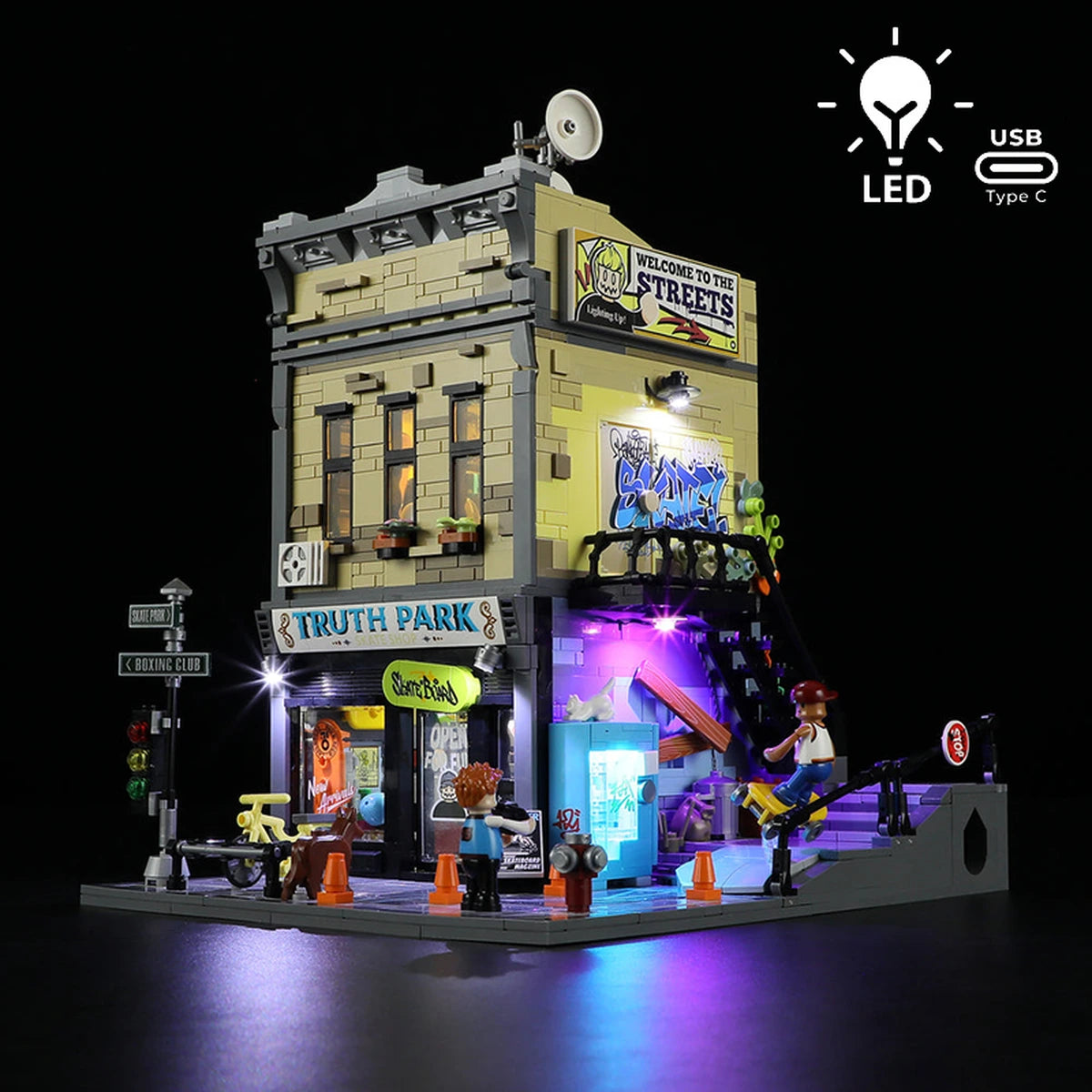 Lumibricks Street Fusion 19002 Skateboard Shop - Image 1