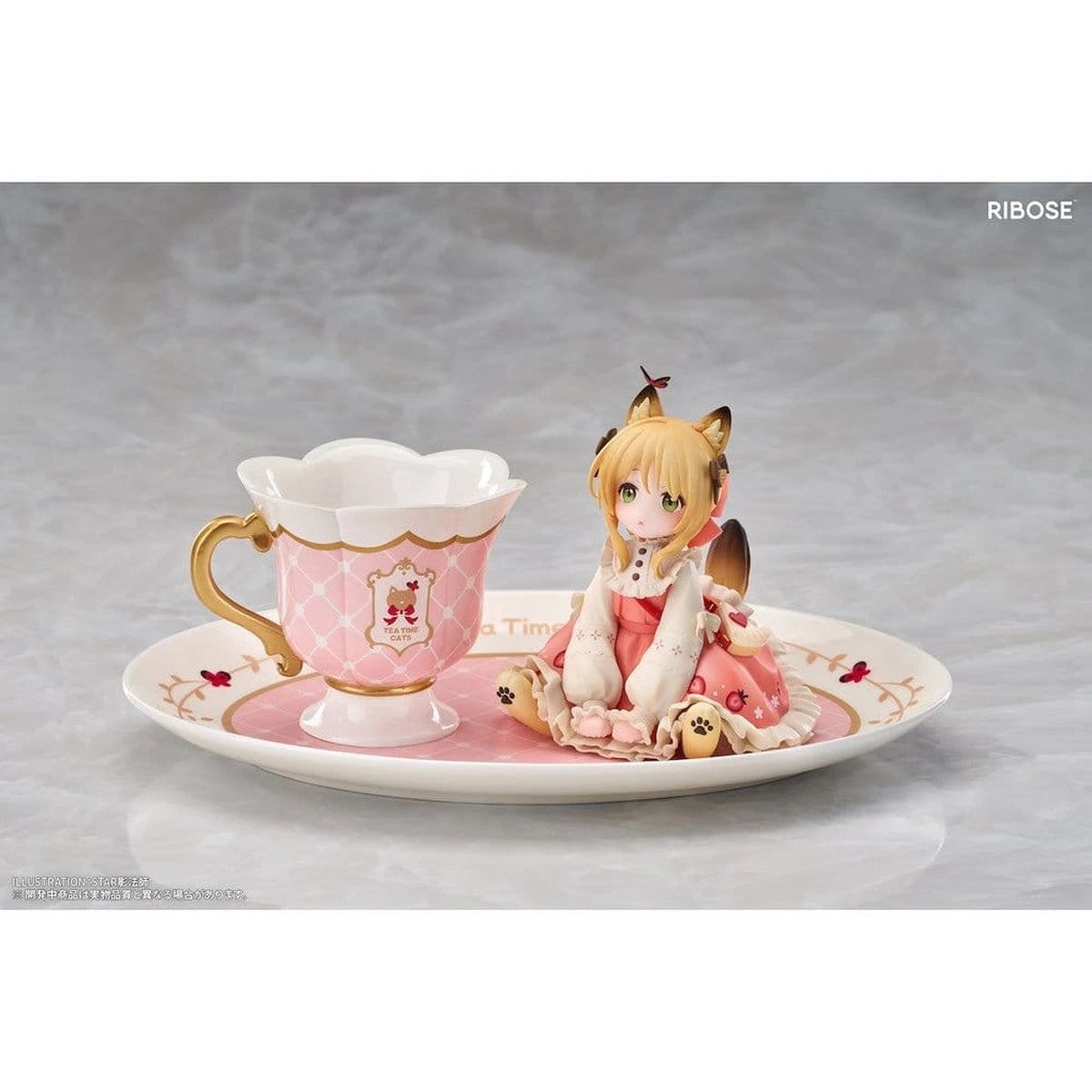 Original Character figurine PVC DLC Series Tea Time Cats Orange Cat 10 cm - Image 2