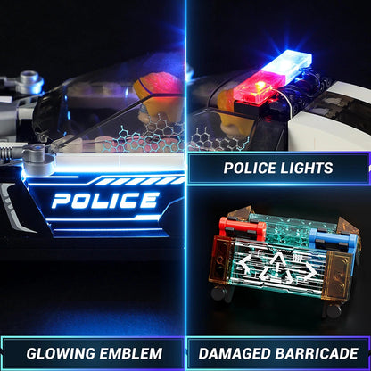 Lumibricks Cyberpunk Neoncity 17002 Police Patrol Car - Image 2