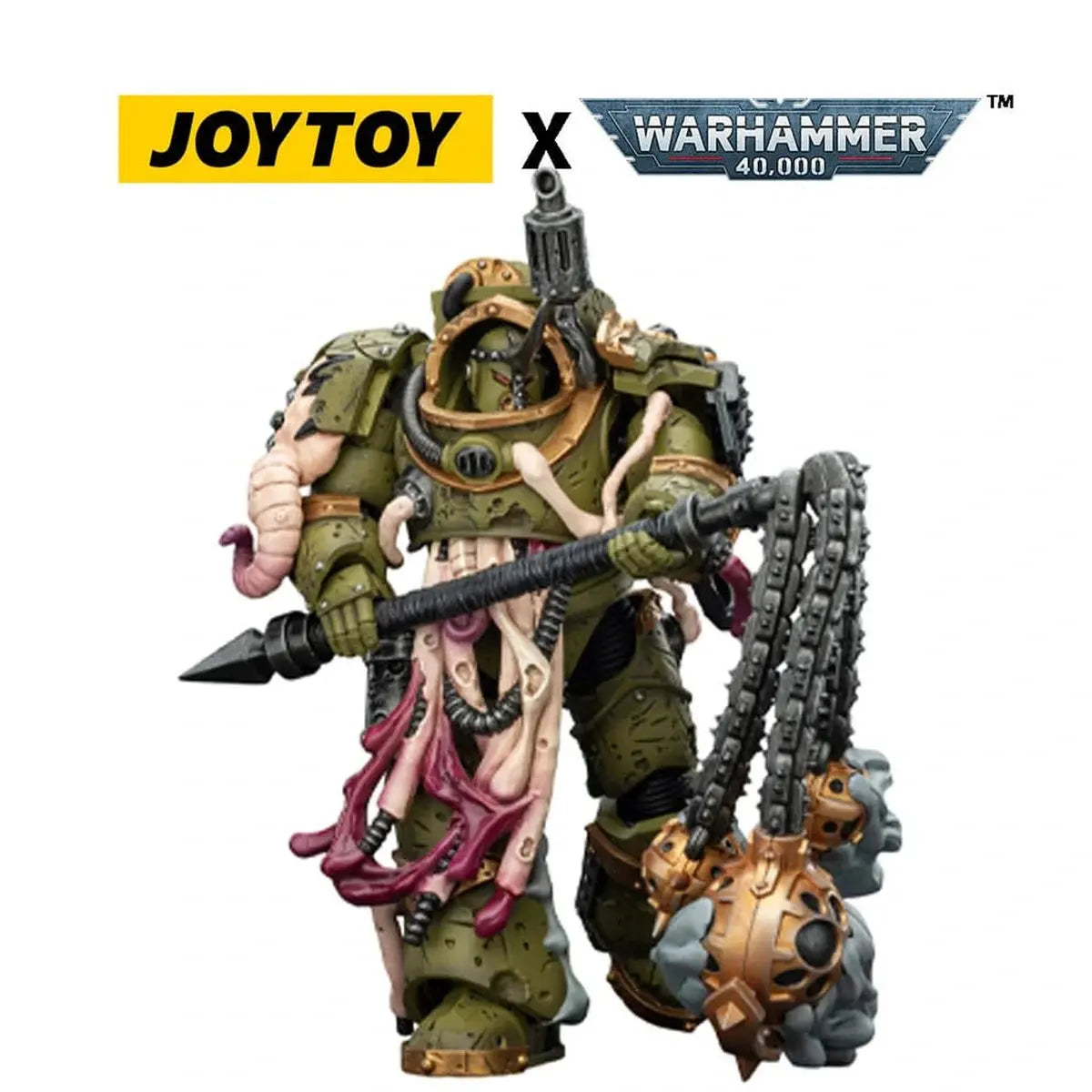 Warhammer 40,000 figurine Death Guard Blightlord Terminator 2 with Flail of Corruption 14 cm - Image 6