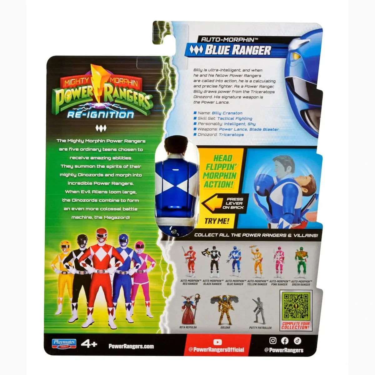 Power Rangers Figurine Auto-Morphin Blue Ranger 12 cm - Image ajoutée 12