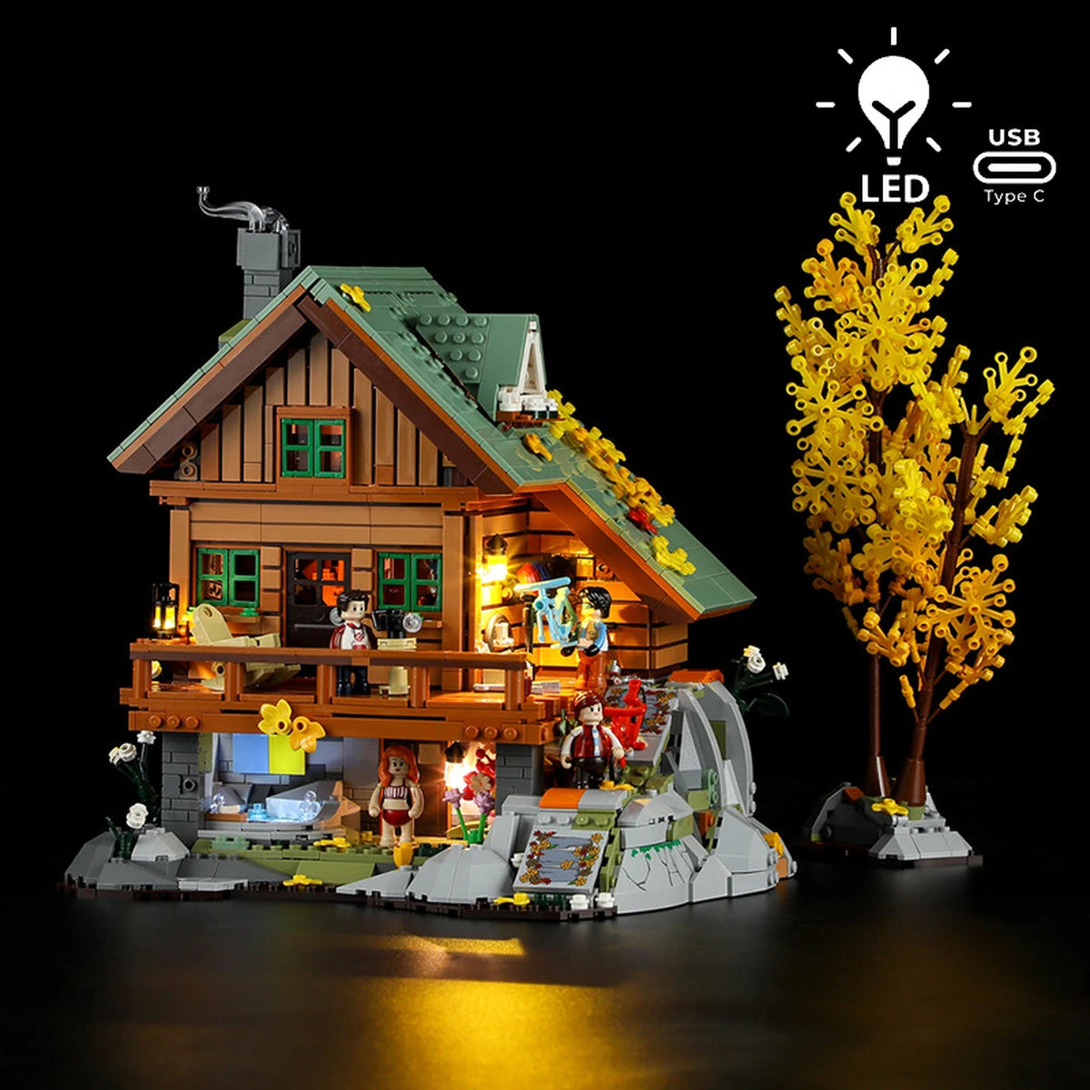 Lumibricks Retro House 10007 Mountain Cabin 2255Pcs - Image 1