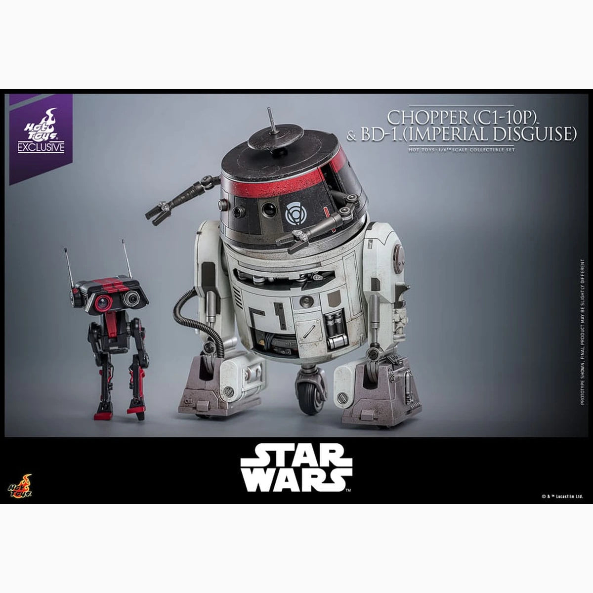 Star Wars figurine set 1/6 Chopper (C1-10P&trade;) & BD-1&trade; (Imperial Disguise) 18 cm & 8 cm - Image 7