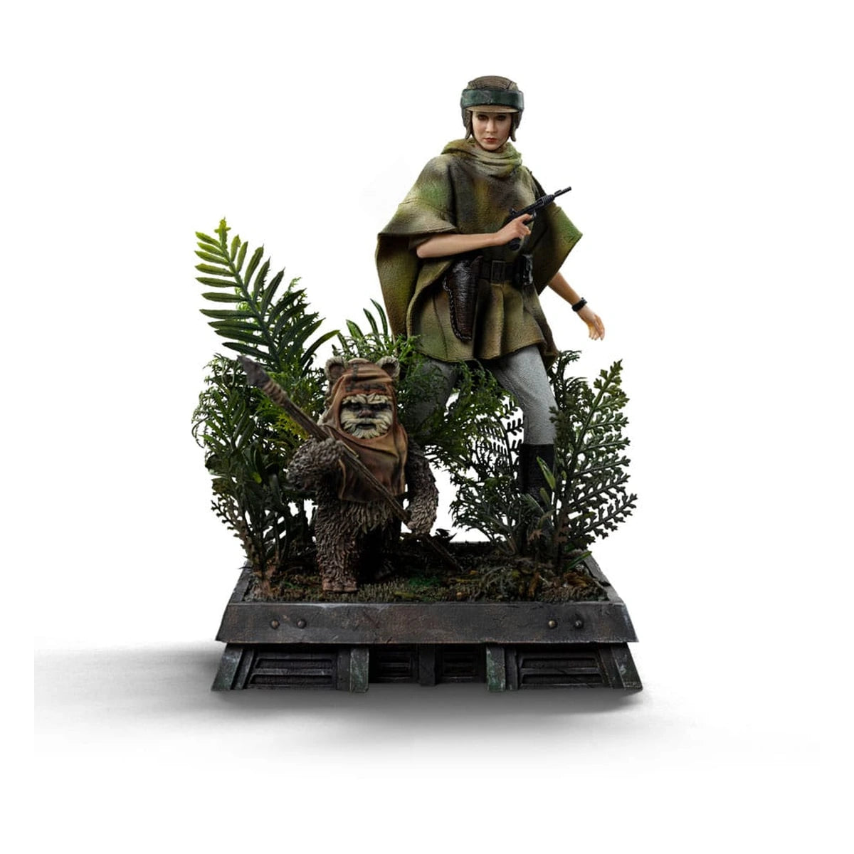 Star Wars Episode VI Art Scale Statue 1/10 Leia and Wicket 21 cm - Image 4
