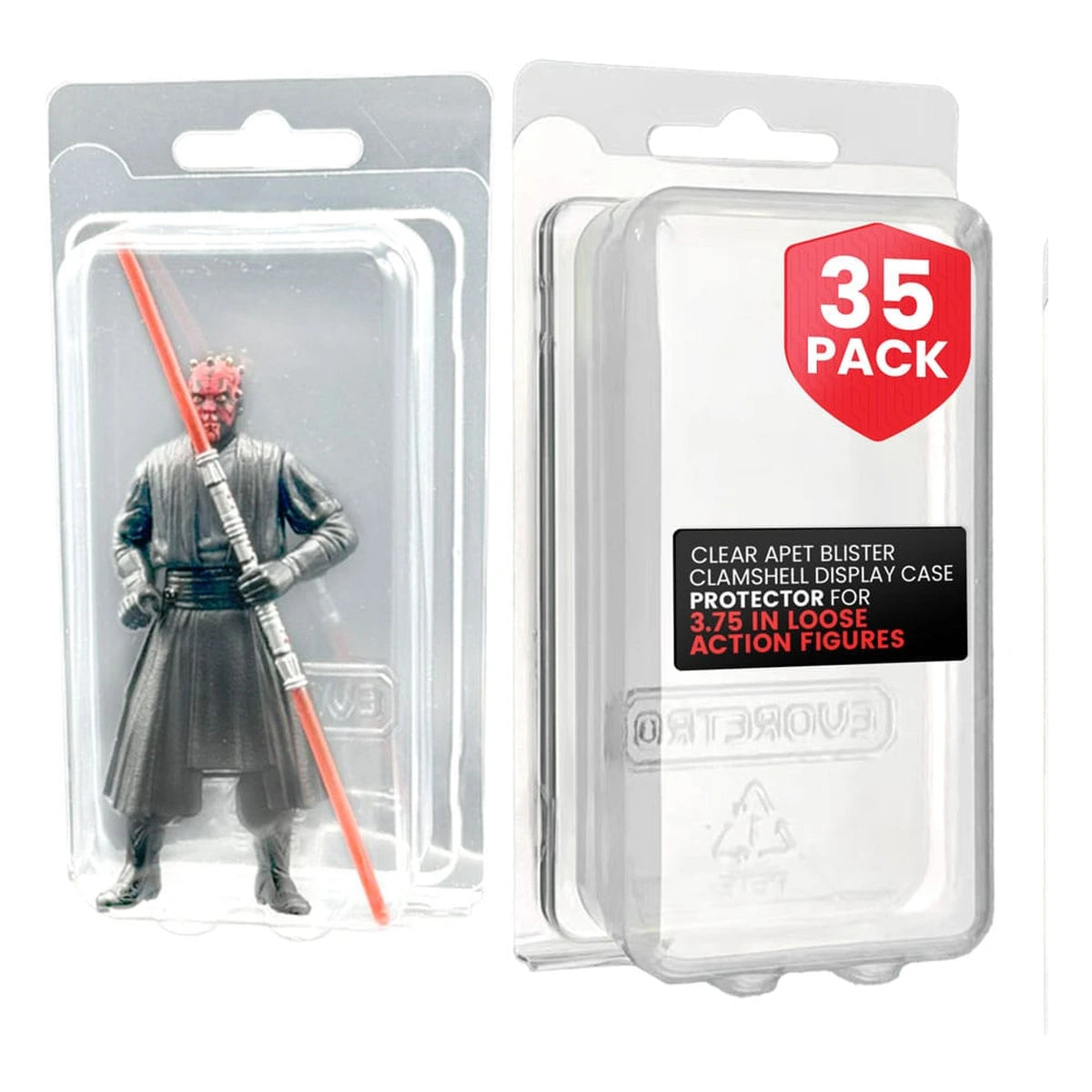 Pack 35 boîtes de protection Clamshell en PET pour figurines articulées XL - Image 1