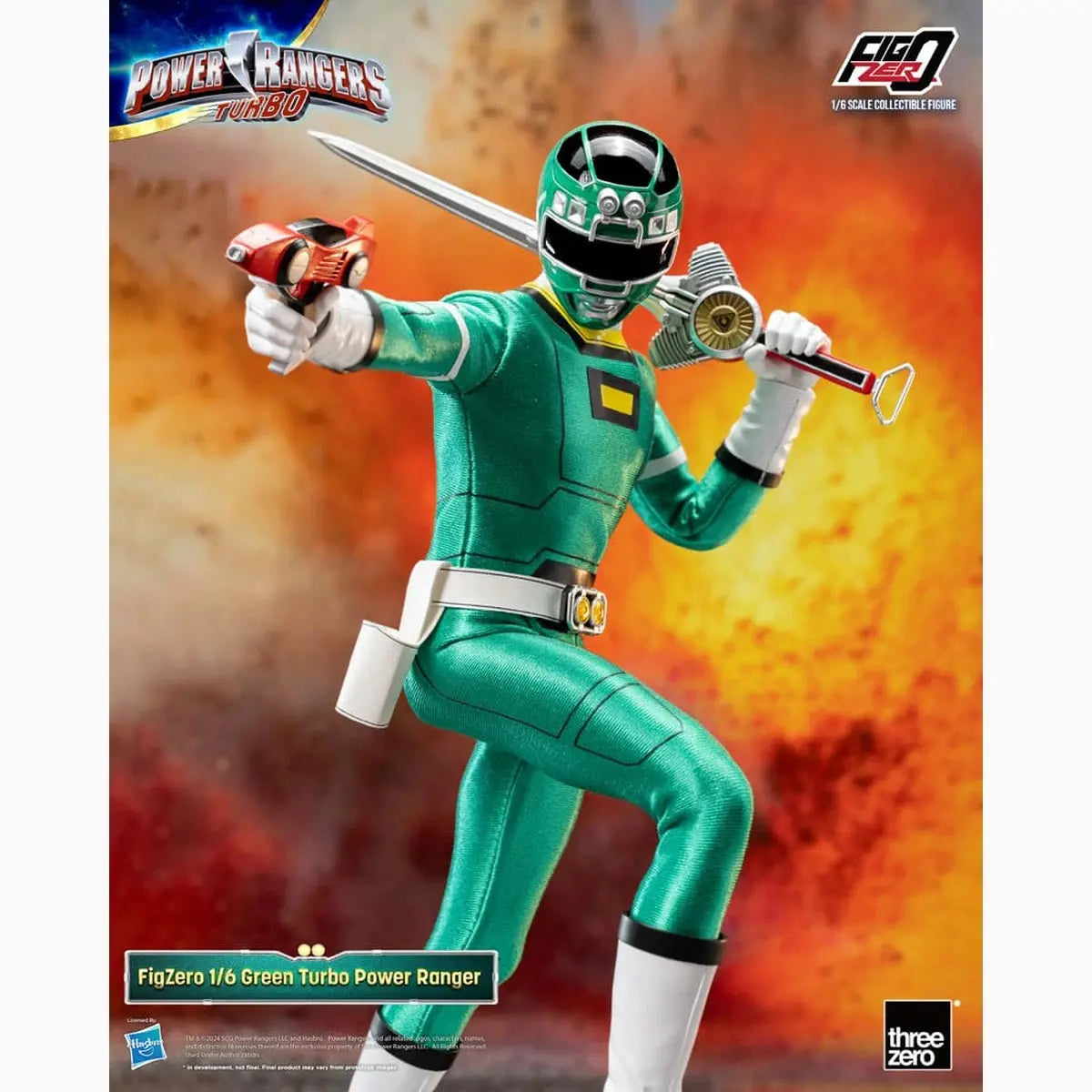 Power Rangers Turbo figurine FigZero 1/6 Green Turbo Power Ranger 30 cm - Image ajoutée 13