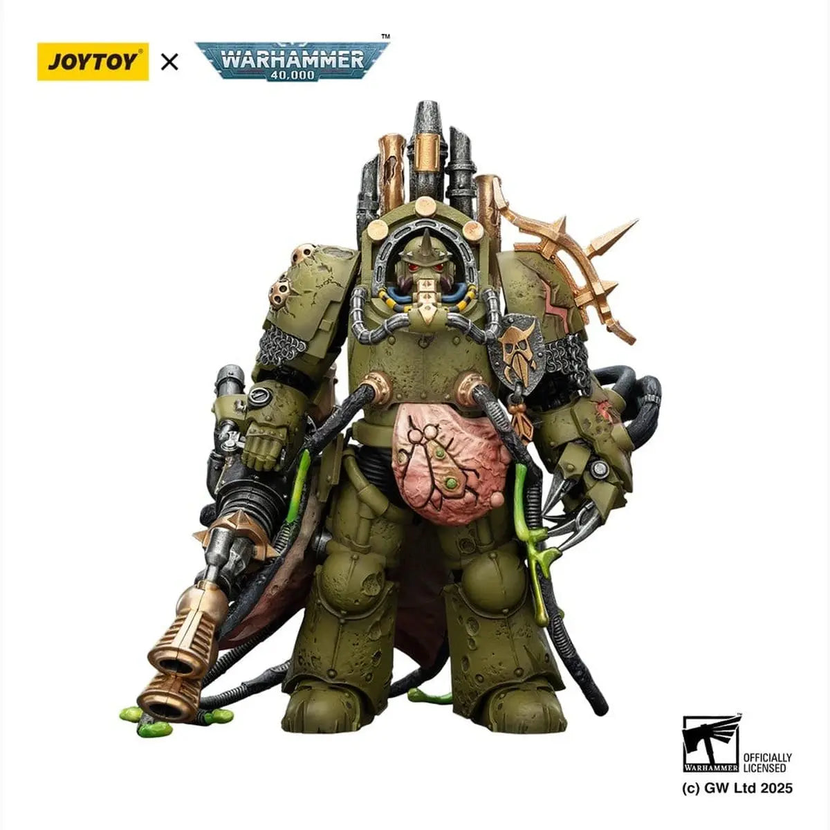 Warhammer 40,000 figurine Death Guard Lord of Virulence with Power Fist and Twin Plague Spewer 14 cm - Image 3